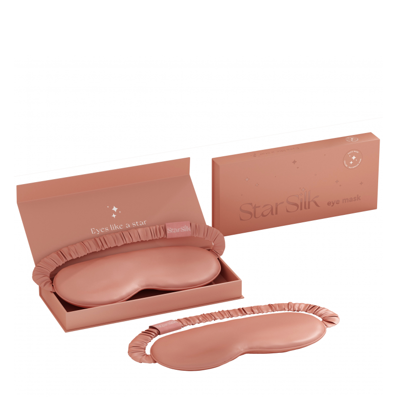 Svilena spalna maska Daydream Pink