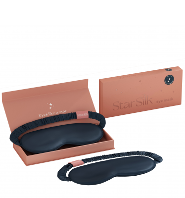 Svilena spalna maska Midnight Blue