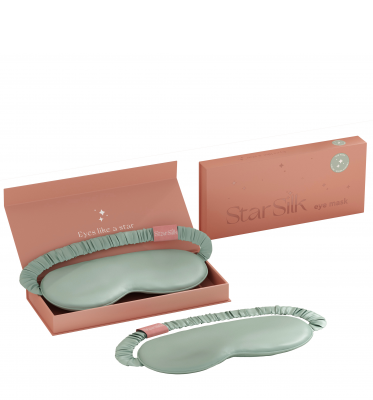 Svilena spalna maska Green Aurora